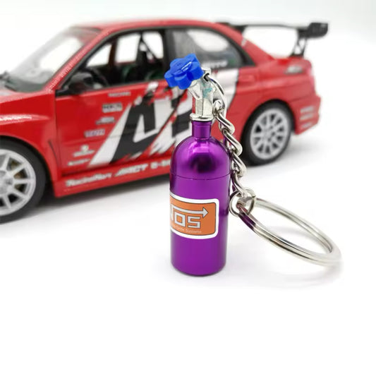 Purple NOS Nitrous Oxide Keychain