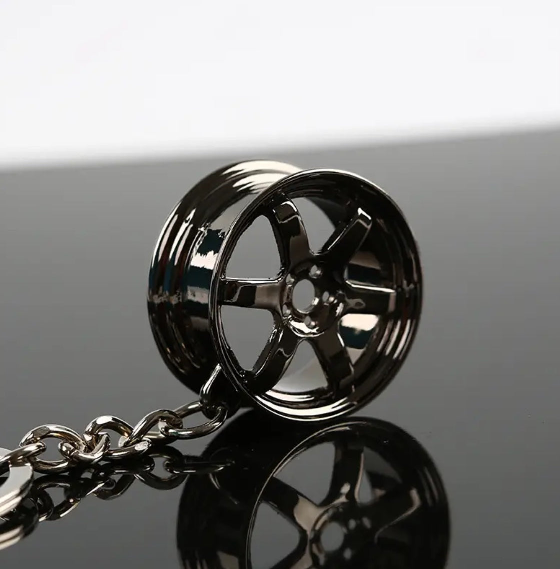 JDM Black Rim Keychain